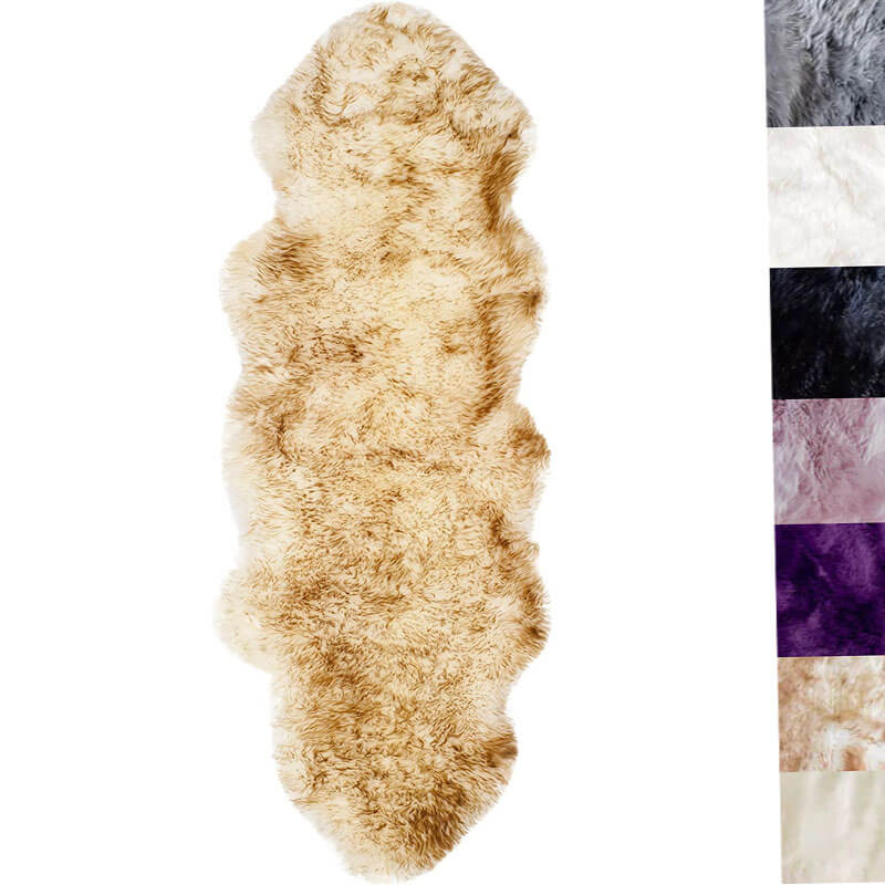 EXTRA LARGE FAUX SHEEPSKIN FUR RUG - KnitFirst
