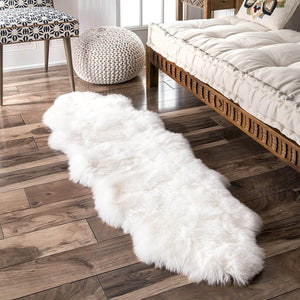 EXTRA LARGE FAUX SHEEPSKIN FUR RUG - KnitFirst
