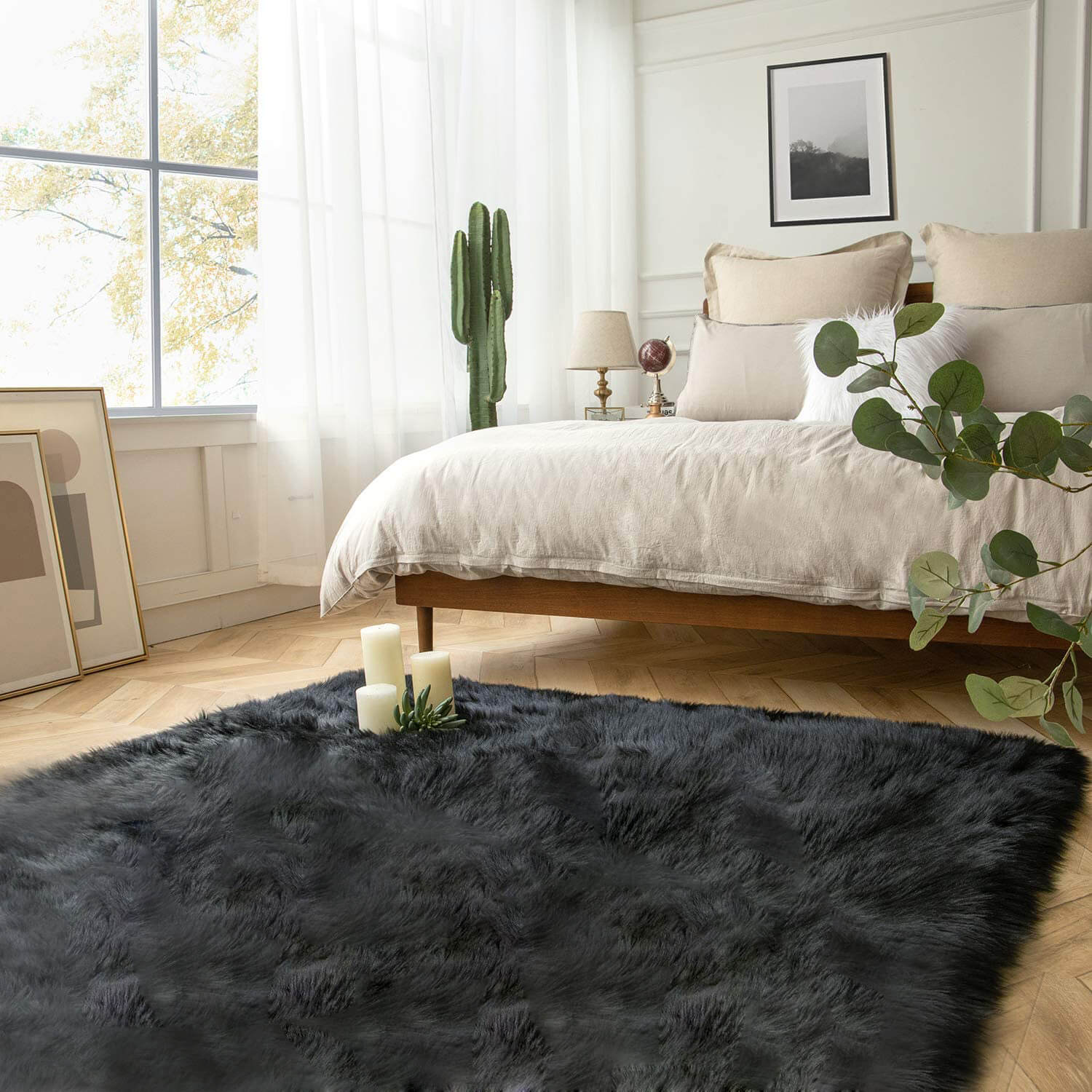 Large Fur Rug EXTRA LARGE FAUX SHEEPSKIN FUR RUG – KnitFirst