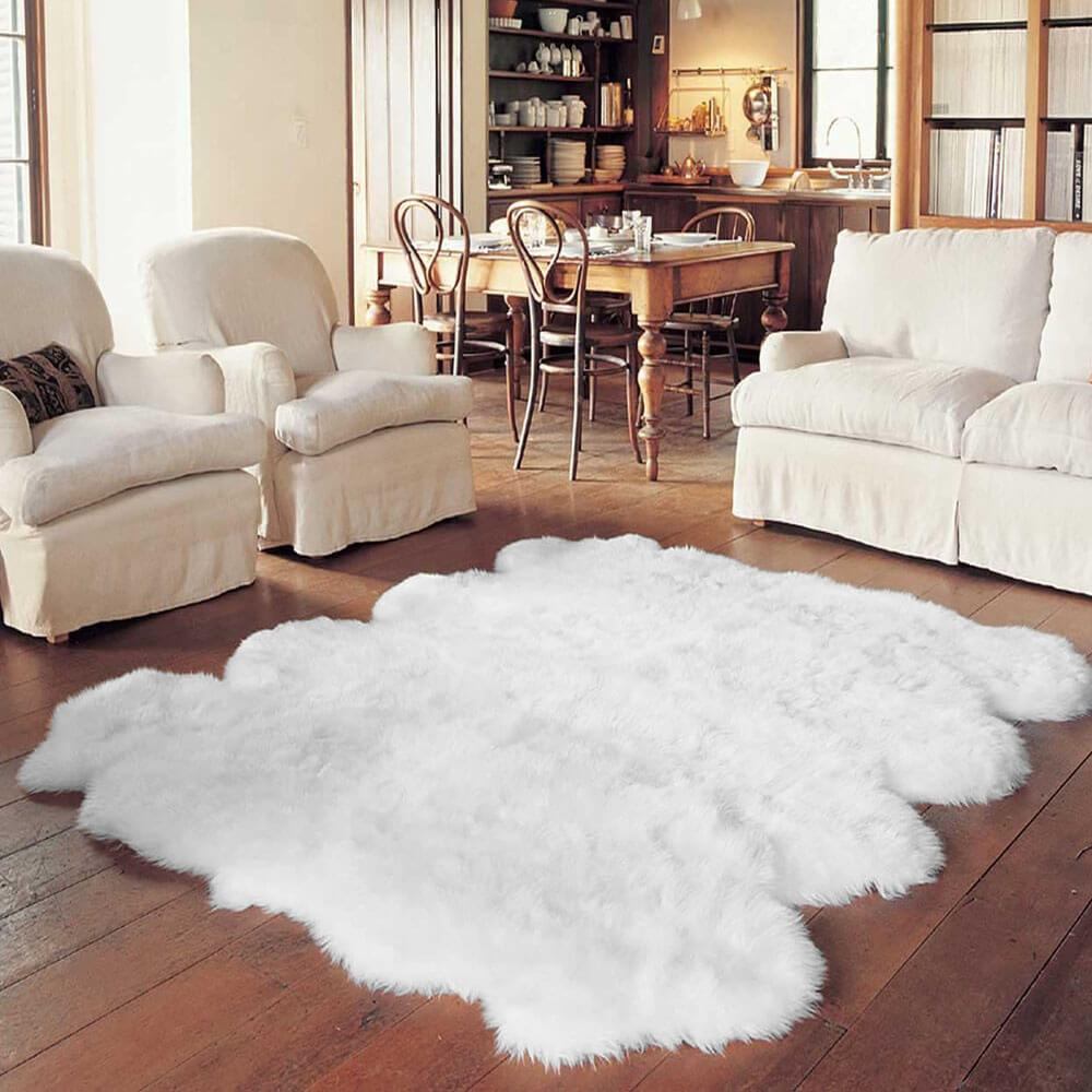 Large Fur Rug EXTRA LARGE FAUX SHEEPSKIN FUR RUG – KnitFirst