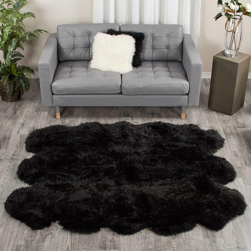 Fur Rug Large EXTRA LARGE FAUX SHEEPSKIN FUR RUG – KnitFirst