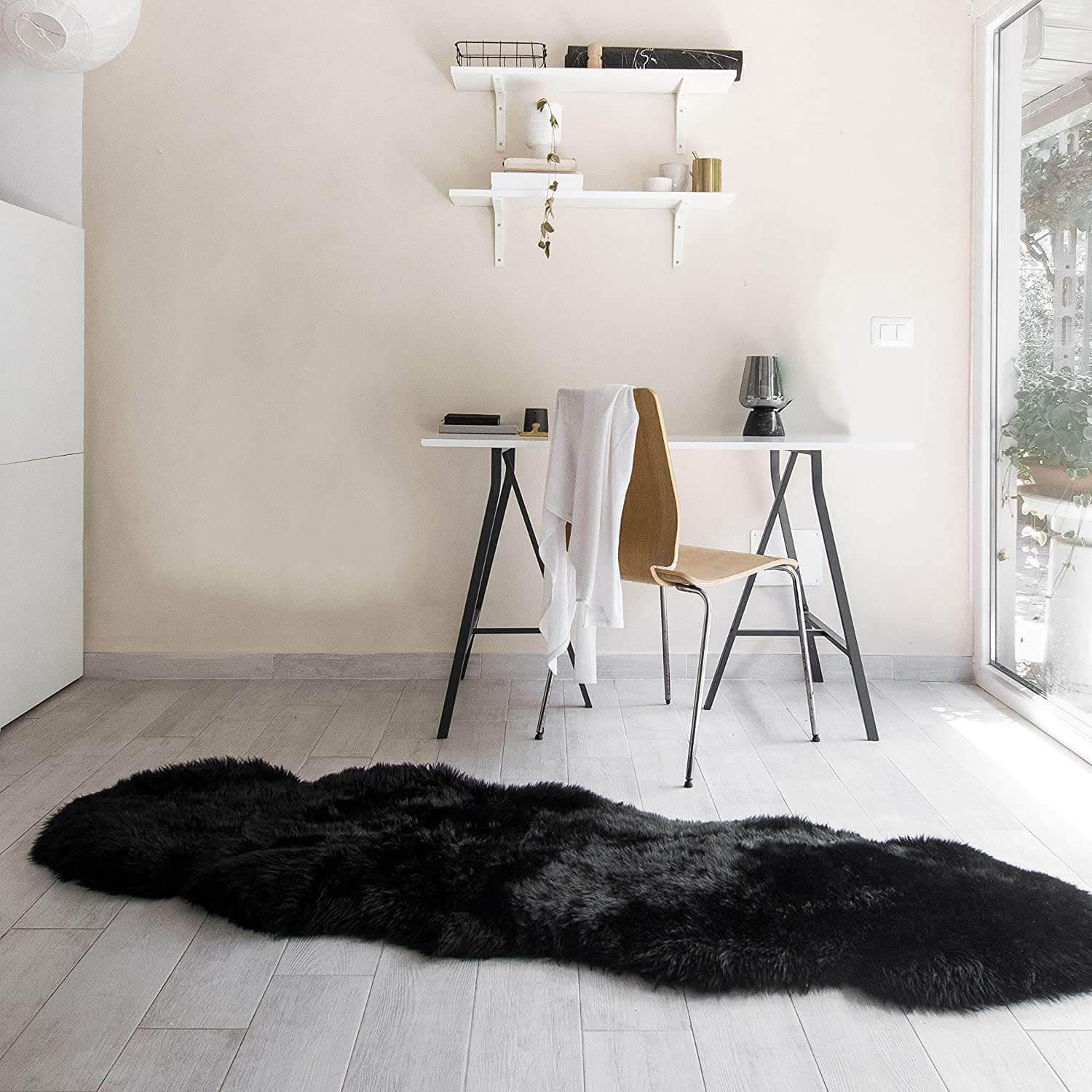 EXTRA LARGE FAUX SHEEPSKIN FUR RUG - KnitFirst