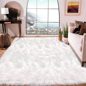 EXTRA LARGE FAUX SHEEPSKIN FUR RUG - KnitFirst