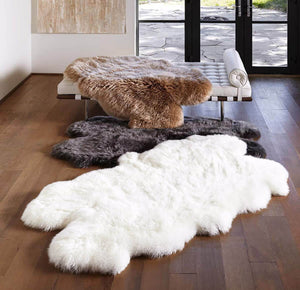 EXTRA LARGE FAUX SHEEPSKIN FUR RUG - KnitFirst