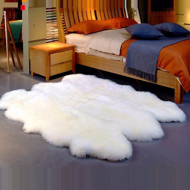 Large Fur Rug EXTRA LARGE FAUX SHEEPSKIN FUR RUG – KnitFirst