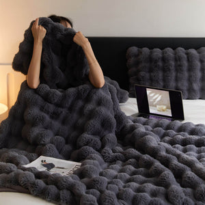 Faux Fur Blanket - Extra Soft Blanket - Machine Washable - KnitFirst