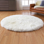 Faux Fur Sheepskin Round Area Rug - KnitFirst