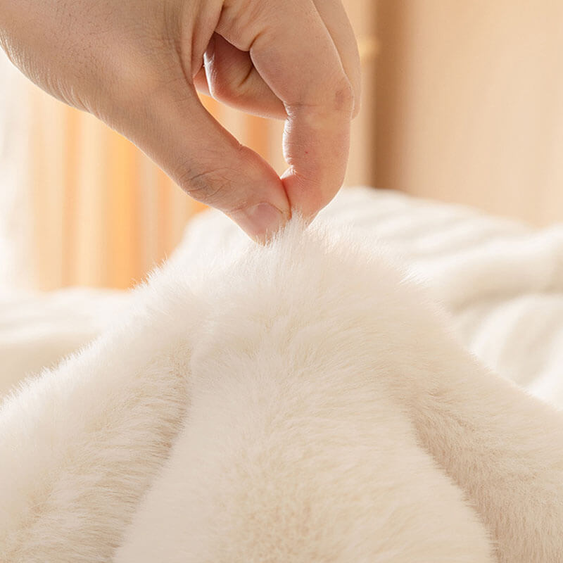 Image showcasing Faux Fur Sofa Covers, Throws Blankets Sofa Slipcovers for Pets – KnitFirst