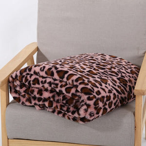 Fleece Faux Fur Throw Blanket, Lap Fleece Blankets - KnitFirst