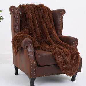 Fleece Faux Fur Throw Blanket, Lap Fleece Blankets - KnitFirst