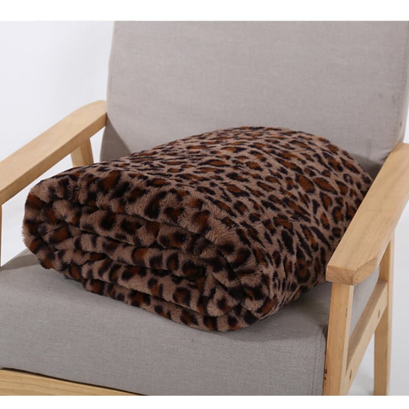 Fleece Faux Fur Throw Blanket, Lap Fleece Blankets - KnitFirst