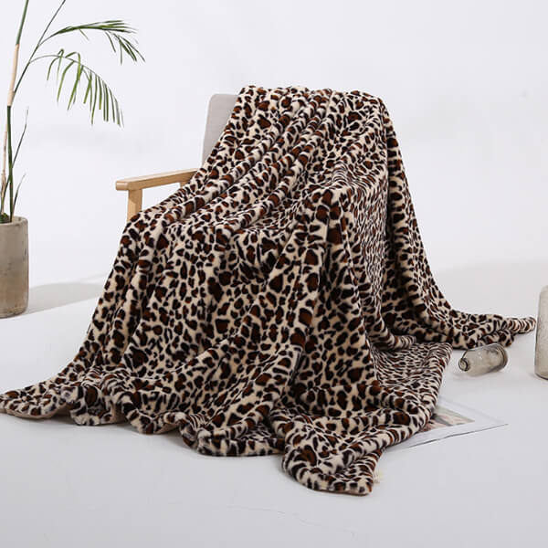 Fleece Faux Fur Throw Blanket, Lap Fleece Blankets - KnitFirst