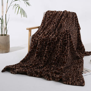 Fleece Faux Fur Throw Blanket, Lap Fleece Blankets - KnitFirst