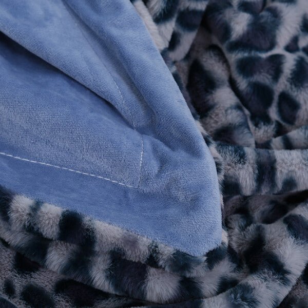 Fleece Faux Fur Throw Blanket, Lap Fleece Blankets - KnitFirst