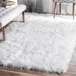 Fluffy Rugs , Faux Fur Sheepskin Area Rug - KnitFirst