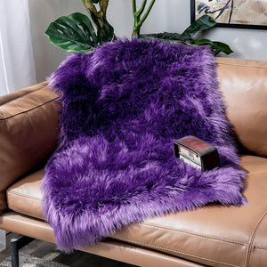 Fluffy Rugs , Faux Fur Sheepskin Area Rug - KnitFirst