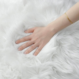 Fluffy Rugs , Faux Fur Sheepskin Area Rug - KnitFirst
