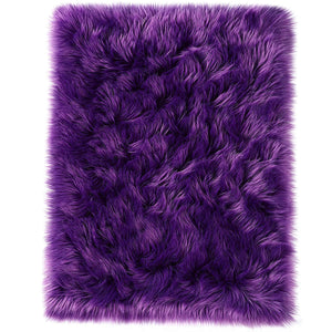 Fluffy Rugs , Faux Fur Sheepskin Area Rug - KnitFirst