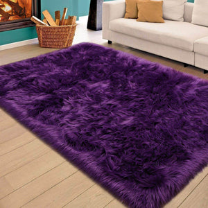 Fluffy Rugs , Faux Fur Sheepskin Area Rug - KnitFirst