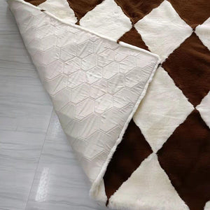Geometric Rugs | Faux Sheepskin Rug - KnitFirst