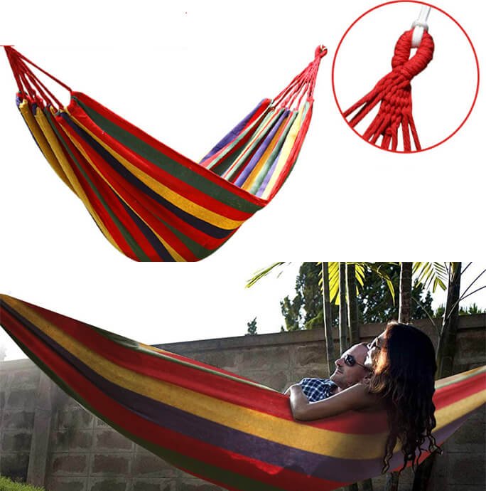 Hammock Brazilian Double Hammock - Two Person Bed for Backyard, Porch, Outdoor and Indoor Use - KnitFirst