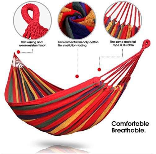 Hammock Brazilian Double Hammock - Two Person Bed for Backyard, Porch, Outdoor and Indoor Use - KnitFirst