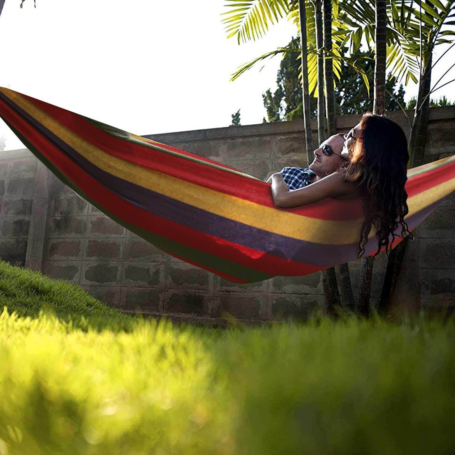 Hammock Brazilian Double Hammock - Two Person Bed for Backyard, Porch, Outdoor and Indoor Use - KnitFirst