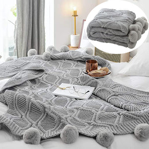 Iceland Wool Knitted Throw Blanket, Super Soft Couch/Sofa/Bed Cover (51.18"×59.05") - KnitFirst