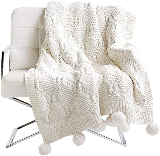 Iceland Wool Knitted Throw Blanket, Super Soft Couch/Sofa/Bed Cover (51.18"×59.05") - KnitFirst
