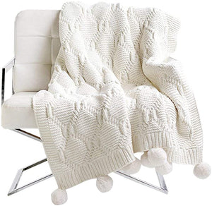 Iceland Wool Knitted Throw Blanket, Super Soft Couch/Sofa/Bed Cover (51.18"×59.05") - KnitFirst