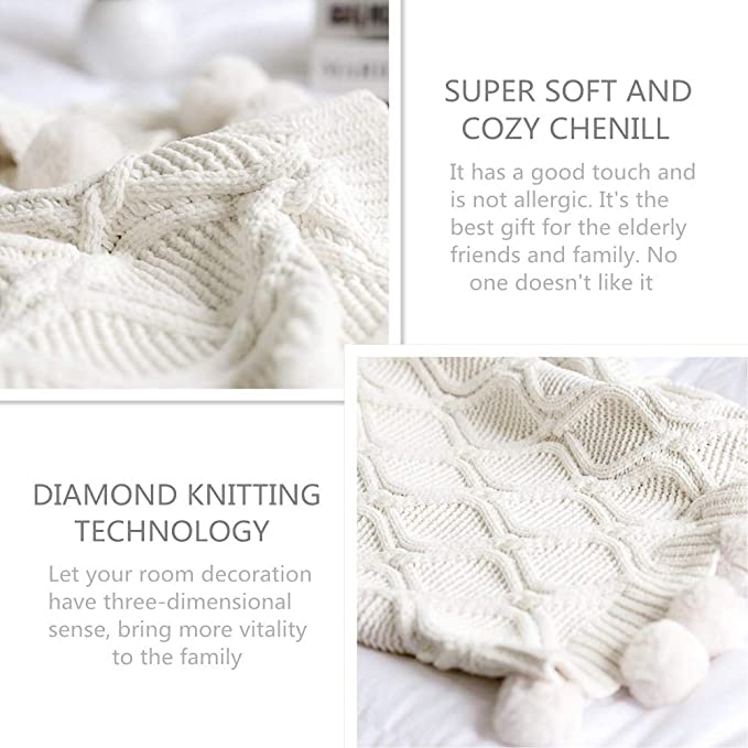 Iceland Wool Knitted Throw Blanket, Super Soft Couch/Sofa/Bed Cover (51.18"×59.05") - KnitFirst