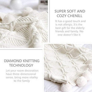 Iceland Wool Knitted Throw Blanket, Super Soft Couch/Sofa/Bed Cover (51.18"×59.05") - KnitFirst