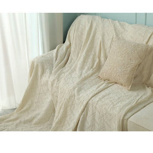 Knit Throw Blanket,summer linen waffle blanket - KnitFirst