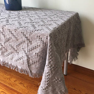 Knit Throw Blanket,summer linen waffle blanket - KnitFirst
