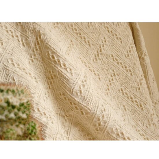 Knit Throw Blanket,summer linen waffle blanket - KnitFirst