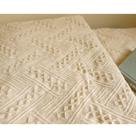 Knit Throw Blanket,summer linen waffle blanket - KnitFirst