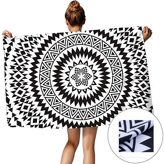 Large Beach Cotton Towel | Bohemian 60” x 30” - KnitFirst