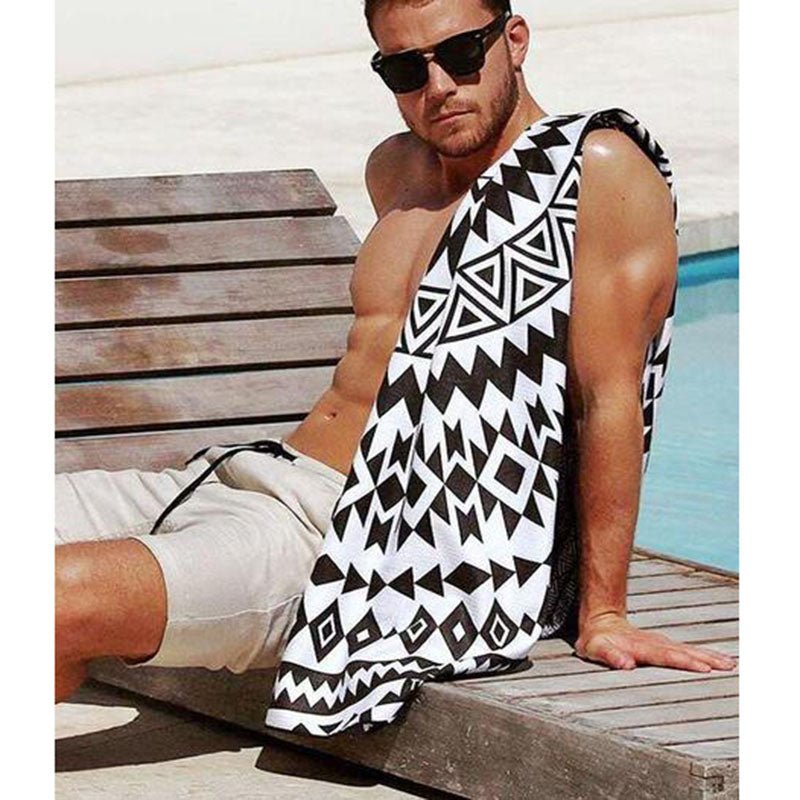 Large Beach Cotton Towel | Bohemian 60” x 30” - KnitFirst
