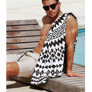 Large Beach Cotton Towel | Bohemian 60” x 30” - KnitFirst