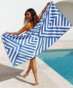 Large Beach Cotton Towel | Bohemian 60” x 30” - KnitFirst
