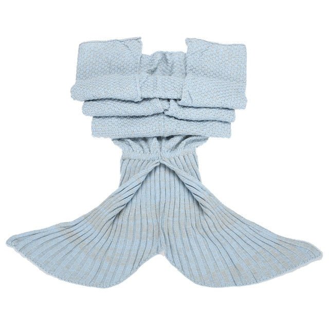 Mermaid Tail Sofa Blanket Super Soft Warm Hand Crocheted Knitting Blankets - KnitFirst