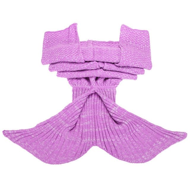 Mermaid Tail Sofa Blanket Super Soft Warm Hand Crocheted Knitting Blankets - KnitFirst