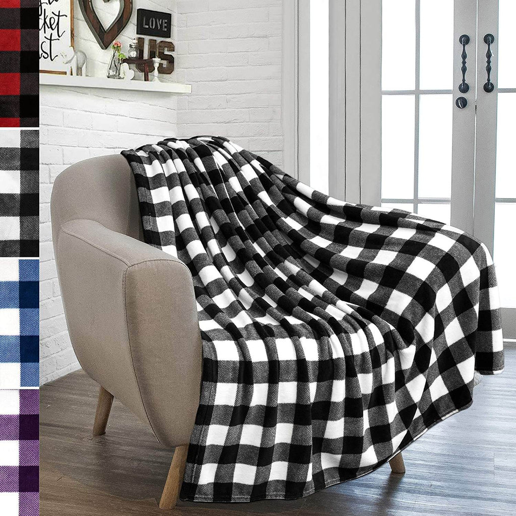 Plaid Throw Blanket - KnitFirst