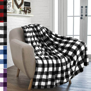 Plaid Throw Blanket - KnitFirst