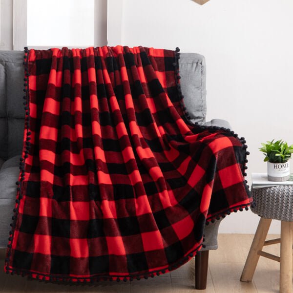 Plaid Throw Blanket - KnitFirst