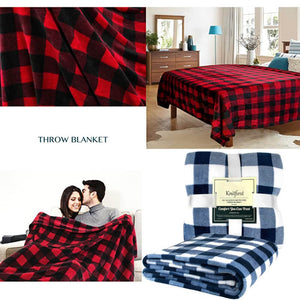 Plaid Throw Blanket - KnitFirst