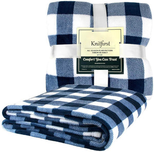 Plaid Throw Blanket - KnitFirst