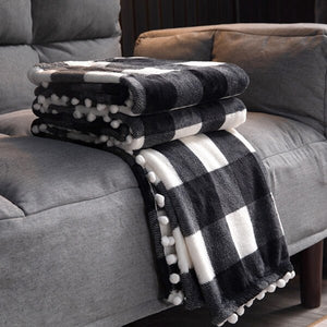 Plaid Throw Blanket - KnitFirst