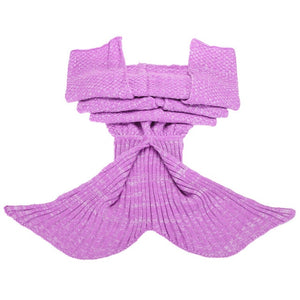 Mermaid Tail Sofa Blanket Super Soft Warm Hand Crocheted Knitting Blankets