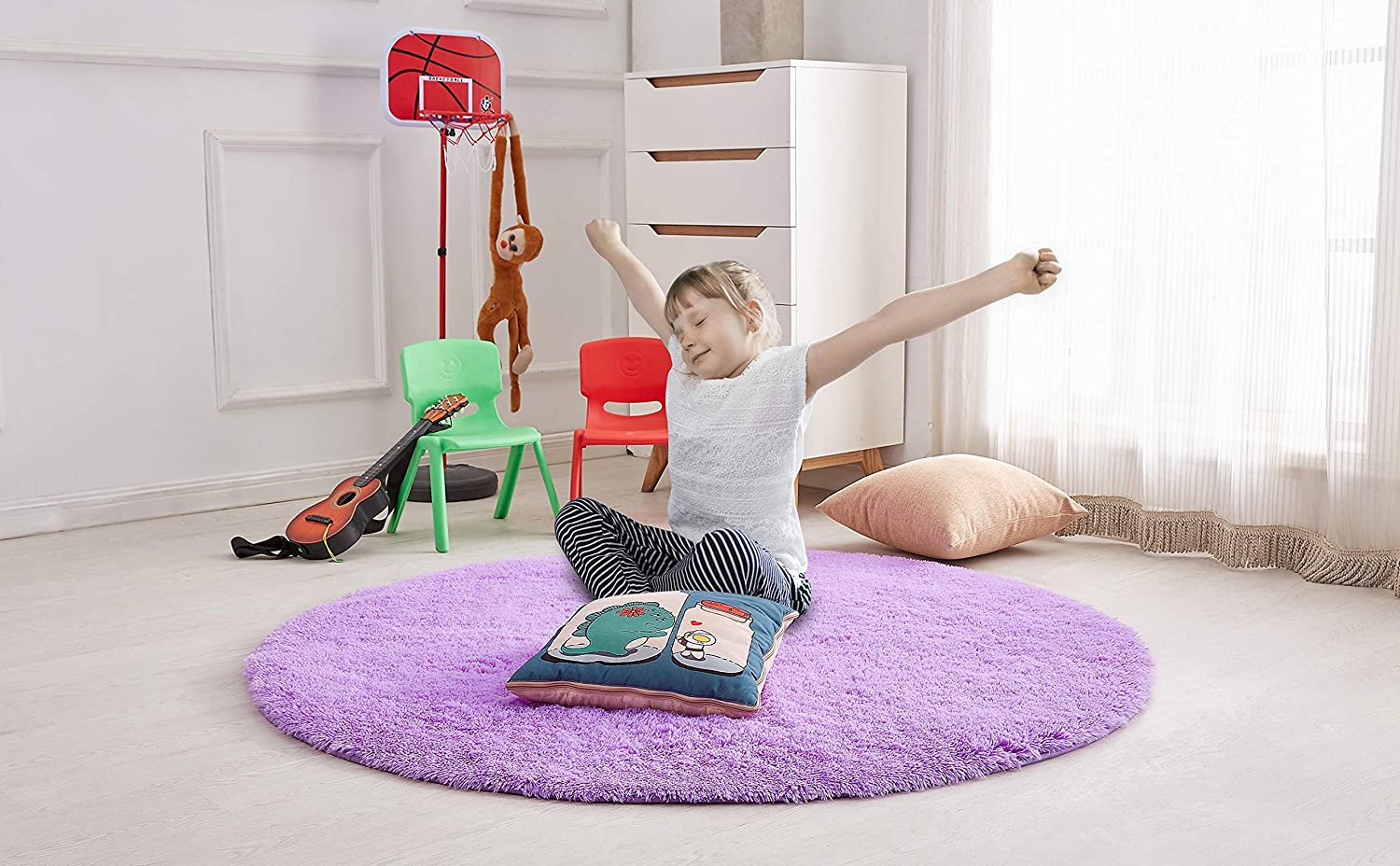 Round Fluffy Soft Area Rugs - KnitFirst